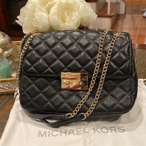 wearing michael kors xl sloan|Sloan Small Quilted Leather Crossbody Bag .